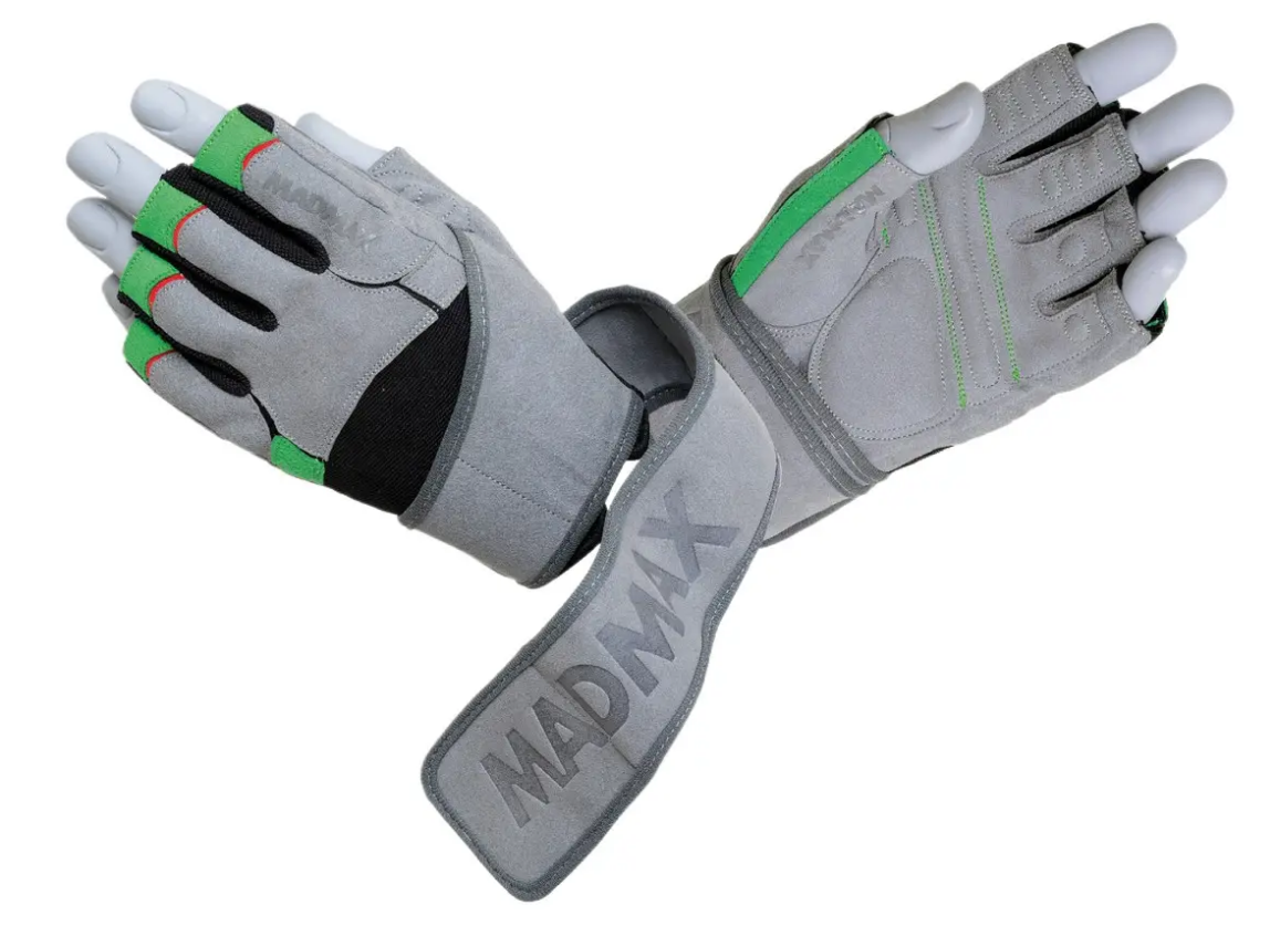 Рукавички для фітнесу MFG-860 MadMax Wild сірий/зелений