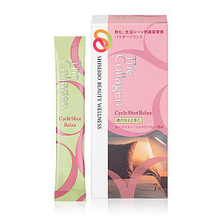 Shiseido The Collagen Cycle Shot Relax вечірній порошковий колаген з GABA, 7 стіків по 2 г. До 11/2025