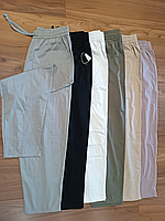 Женские тонкие штаны стрейч котон ПОЛУБАТАЛ BN635 (в уп. разный цвет) весна-осень.