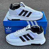 Кросівки Adidas білі, гарні кросівки Adidas white, чоловічі стильні чорні кросівки adidas zx white