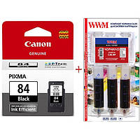 Картридж Canon PG-84Bk + Заправний набір Black (Set84-inkB)