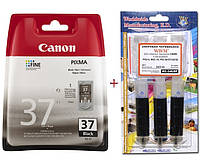 Картридж Canon PG-37Bk + Заправочный набор Black (Set37-inkB)