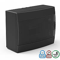 Щиток HOROZ ELECTRIC на 8 автомати зовнішнього встановлення черный