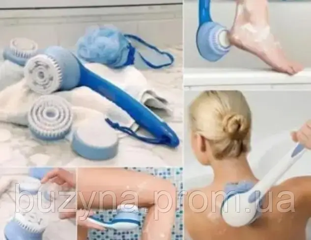 Массажная щетка для тела Spin Spa Brush WN-01 Электрическая щетка для ухода за телом с насадками i - фото 1 - id-p2185571703