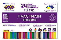 Пластилін CLASSIC 24 кольорів, 480г, KIDS Line