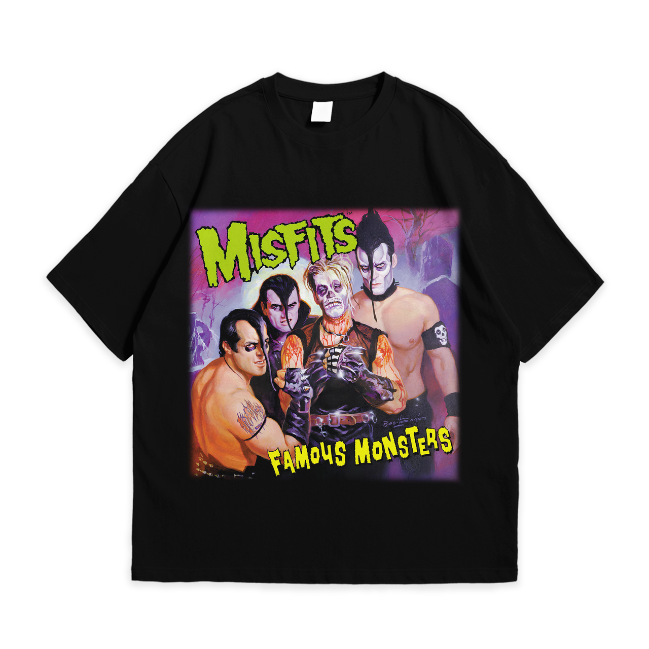 Футболка з принтом Misfits Famous Monsters M Чорний