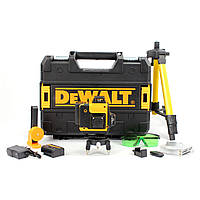 Аккумуляторный лазерный нивелир DeWalt DCLE34031N 3D-4D уровень (3.7V, 5AH).АКБ уровень со штативом Деволт