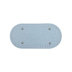 Дно сумки овальне з ніжками (25*12 см), колір Небесна рептілія LUX