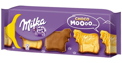 Печиво з шоколадом Milka Choco Mooo (у формі корівки), 120 г, фото 1