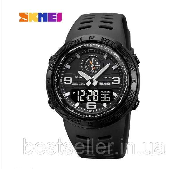 Годинник спортивний, водонепроникний SKMEI 1655 5ATM ALL BLACK