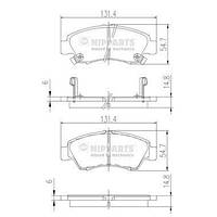 Тормозные колодки HONDA LOGO (GA) / HONDA CIVIC (EG, EH) 1991-2008 г.