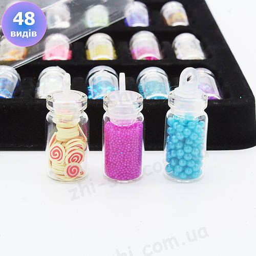 Большой набор 48 в 1 - пайетки, блёстки, глиттеры - для украшений из ...