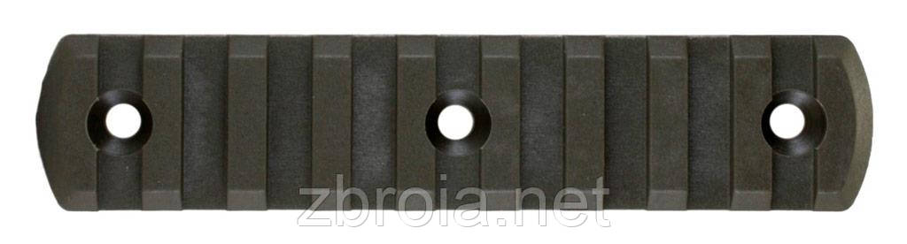 Планка DLG Tactical (DLG-112) для M-LOK, профіль Picatinny/Weaver (9 слотів) олива
