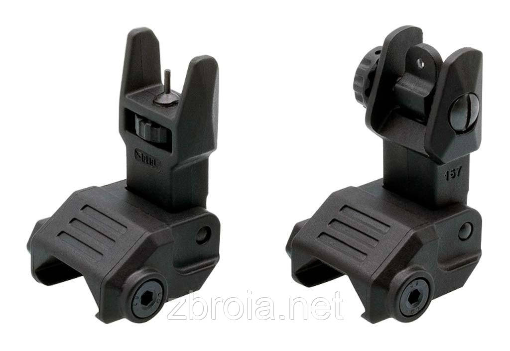 Набір: цілик і мушка DLG Tactical (DLG-167) High Profile складані на планку Pitcatinny (чорний)