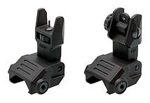 Набір: цілик і мушка DLG Tactical (DLG-167) High Profile складані на планку Pitcatinny (чорний)