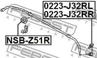 Втулка стабилизатора NISSAN TEANA (J32) / NISSAN QUEST (E52) 2007-2014 г.