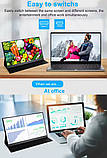 Портативний ультратонкий 2,5K монітор Sibolan 16" 2560*1600 IPS QHD, фото 8