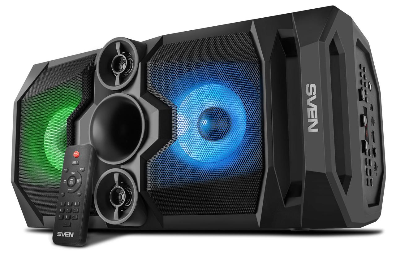 Акустична система SVEN PS-655 Black (50Вт, TWS, bluetooth, підсвічування, FM), фото 1