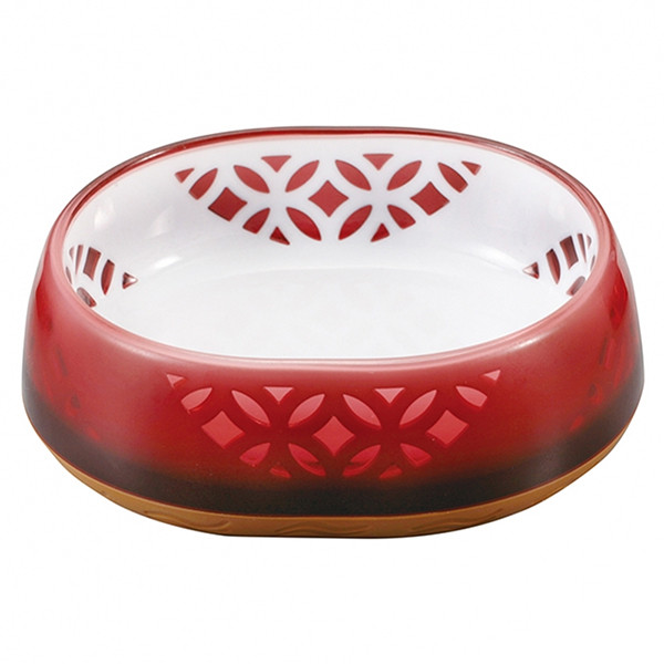 CattyMan Кєттимен Japanese Art Designed пластикова миска японський дизайн для котів червона 330 мл (93404), фото 1