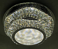Люстра потолочная хрустальная LED с пультом 25661 Хром 18х50х50 см.