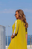 Сукня жіноча лляна вільного крою великого розміру, фото 3