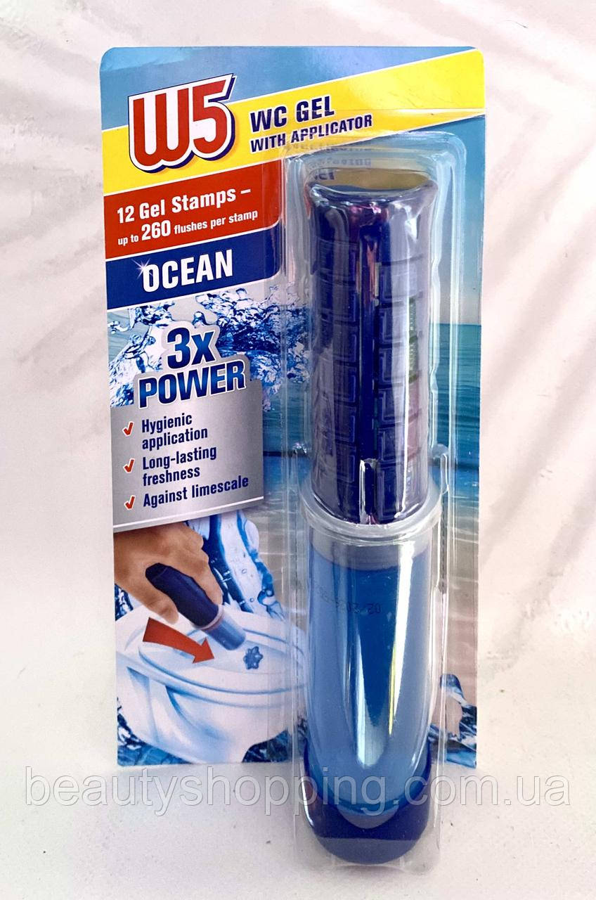 Гелевий шприц для унітазу з морським ароматом 12 використань Ocean Gel Power W5