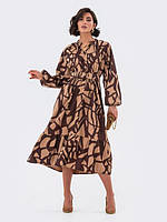 Стильное платье идеальная посадка по фигуре натуральная ткань полуприталенній фасон