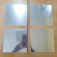 Наклейка на стіну (знижений у ціні товар) дзеркальна акрил плитка 30*30 срібло  / хром набір 4 штуки 8730/3 4, фото 2