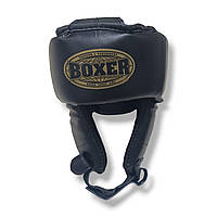 Шлем боксерский BOXER Элит M кожвинил черный