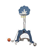 Детский спортивный игровой комплекс BabyPlayPen 3в1 баскетбольное кольцо + футбольные ворота UM, код: 7433614