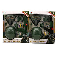 Детский игровой набор 8в1 Военный М017-М017А зеленый