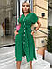 Літня сукня сорочка а силуету міді зелена, фото 2