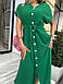 Літня сукня сорочка а силуету міді зелена, фото 3