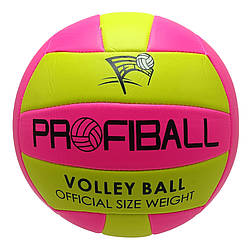 М'яч волейбольний Bambi EV-3159(Pink-Yellow) діаметр 20,7 см, World-of-Toys