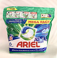 Ariel Mountain Spring clean&fresh caps капсули для прання білизни універсальні "горний джерельник" 3в1 63 шт.