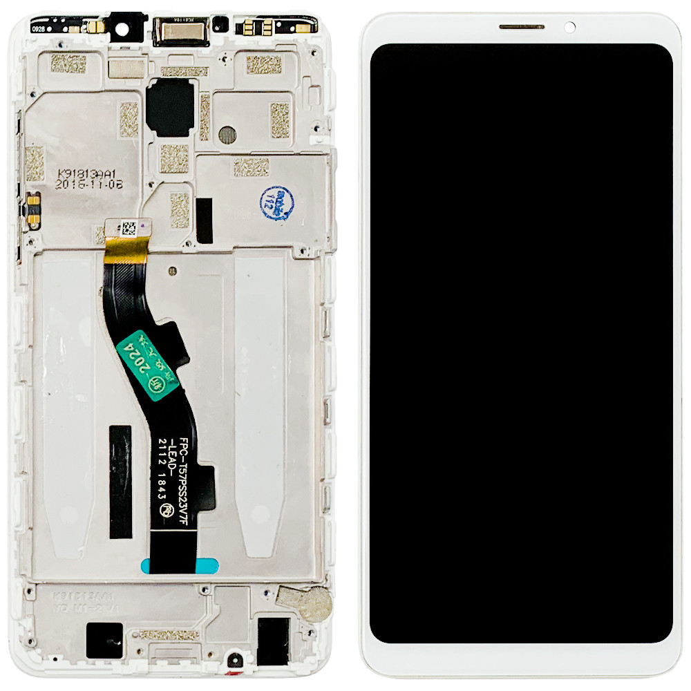 Дисплей (екран) Meizu M8 V8 Pro M813H шлейф 98 мм з тачскріном Розпродаж (білий Оригінал і рамкою), фото 1