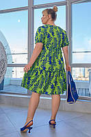Сукня жіноча літня із софту у принт рр.50-52, 54-56, 58-60, 62-64, фото 8