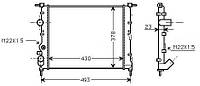 Радіатор охолодження RENAULT THALIA (LB_) / RENAULT MEGANE (BA0/1_) 1995-2004 г.