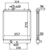 Радіатор охолодження SUZUKI IGNIS (FH) 2000-2005 г.