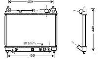 Радіатор охолодження TOYOTA ECHO (_P1_) / TOYOTA YARIS (_P1_) 1999-2006 г.