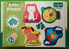 Пазли 4 в 1 (2 елементи) Тваринки. Baby Classic. Trefl
