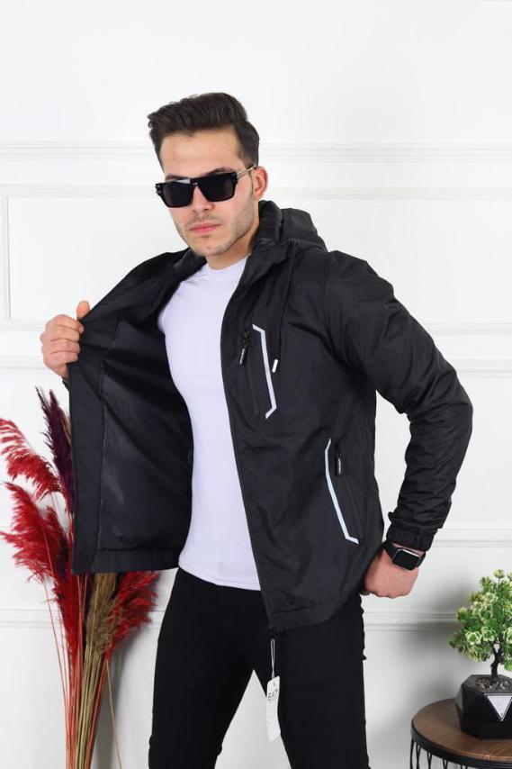 MNB Мужская куртка ветровка Emporio Armani курточка чоловіча на молнии с капюшоном Premium качество / армани - фото 2 - id-p2185749136