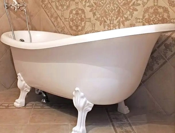 Матова ванна на левових лапах 1750x805 Fancy Marble Lady Hamilton