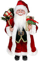 Декоративная фигура "Санта с подарками" 45см, красный с золотом