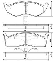 Тормозные колодки дисковые CHRYSLER VISION / CHRYSLER CONCORDE 1992-2006 г.