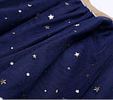 Синя спідниця для дівчат Зірочки, ночка, фото 6