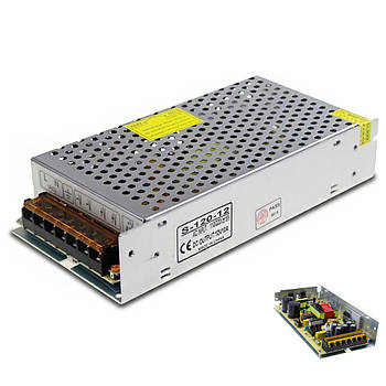 Імпульсний блок живлення Switching Power Supply 12V 10A Блок живлення для LED ламп з пасивним охолодженням