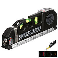 Универсальный лазерный строительный уровень для ремонта Laser Level Pro 3 Уровень со встроенной рулеткой