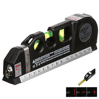 Універсальний лазерний будівельний рівень для ремонту Laser Level Pro 3 Рівень із вбудованою рулеткою