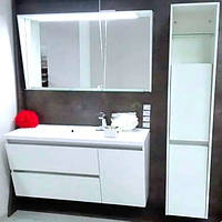 Комплект меблів для ванної 125 см із дзеркалом та пеналом Fancy Marble Cyprus